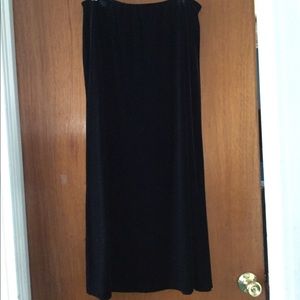 Black velvet skirt